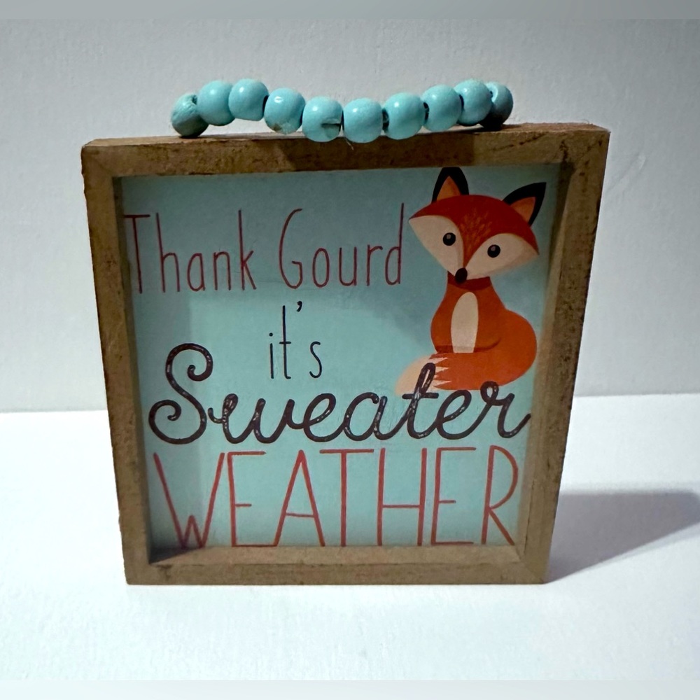 NWT- Fall Home Decor “Sweater Weather” 🍂 Hanging Wall Decor 🍁